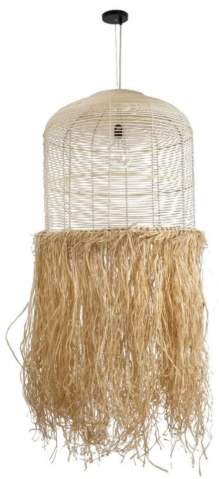 Φωτιστικό Οροφής Κρεμαστό Basseterre 02163 Boho 1xE27 IP20 70x170cm Beige GloboStar