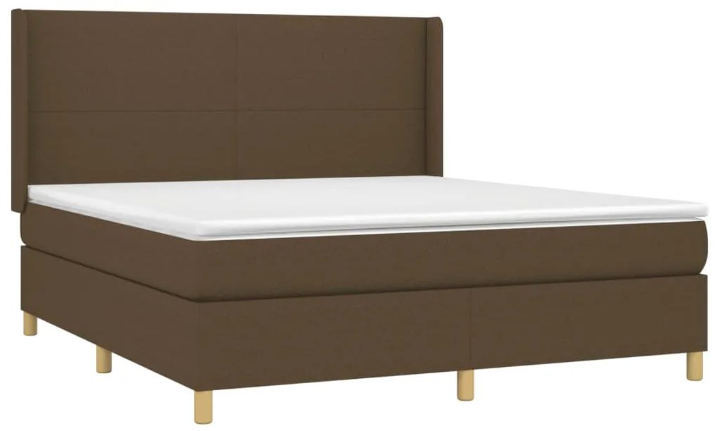 ΚΡΕΒΑΤΙ BOXSPRING ΜΕ ΣΤΡΩΜΑ ΣΚΟΥΡΟ ΚΑΦΕ 180X200 ΕΚ ΥΦΑΣΜΑΤΙΝΟ 3131852