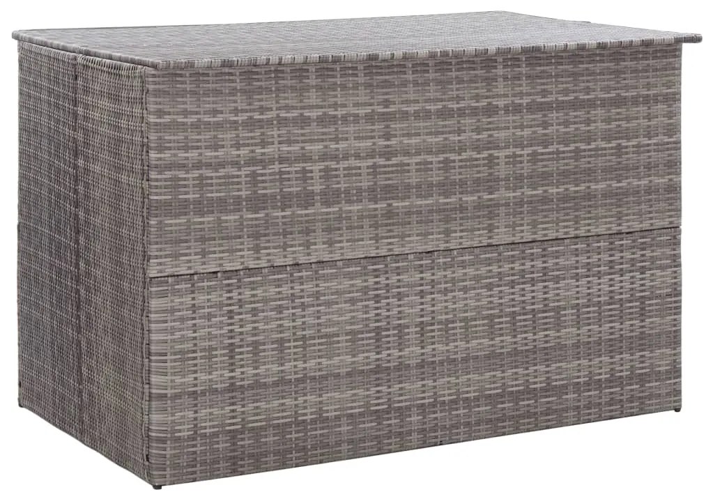 vidaXL Μπαούλο Εξωτερικού Χώρου Γκρι 150x100x100 εκ. Συνθετικό Ρατάν