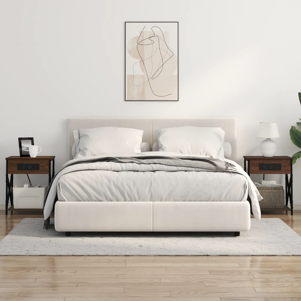 vidaXL Κομοδίνο Καφέ δρυς 41 x 31 x 51 εκ. Επεξεργασμένο ξύλο
