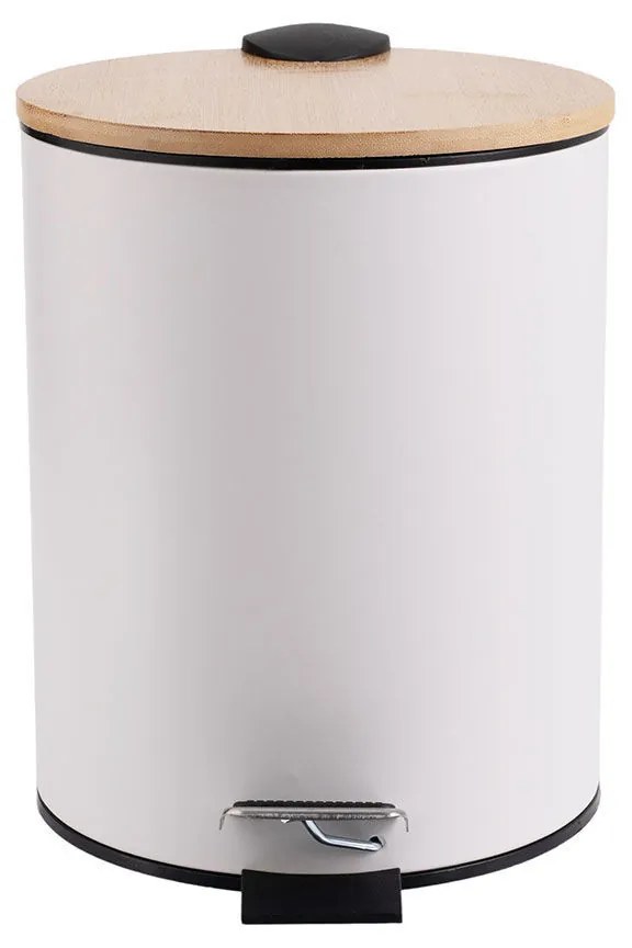 Χαρτοδοχείο Μπάνιου Bamboo Essentials Soft Close 5Lt Λευκό - Estia