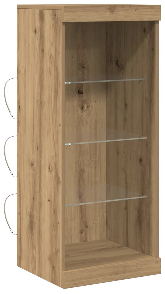vidaXL Μπουφές με LED Φώτα Ξύλο Artisan 41x37x100 εκ