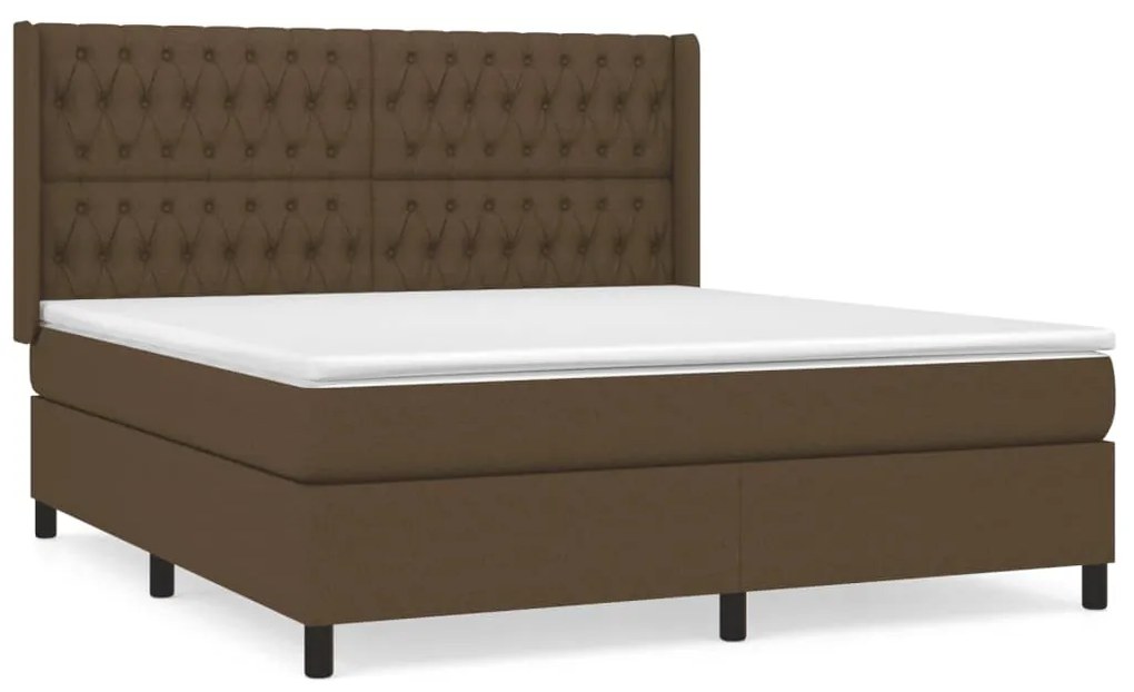 ΚΡΕΒΑΤΙ BOXSPRING ΜΕ ΣΤΡΩΜΑ ΣΚΟΥΡΟ ΚΑΦΕ 180X200 ΕΚ ΥΦΑΣΜΑΤΙΝΟ 3131692