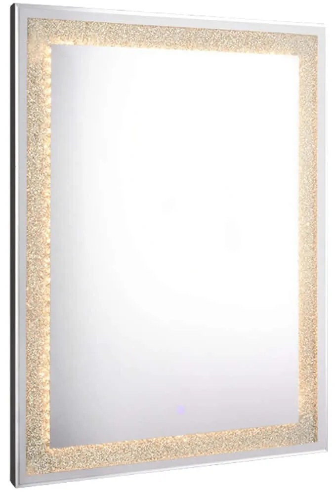 Καθρέπτης Τοίχου Με Φως Led Hermine 2450333 60x80cm Glitter Effect Clear Mirrors &amp; More Γυαλί