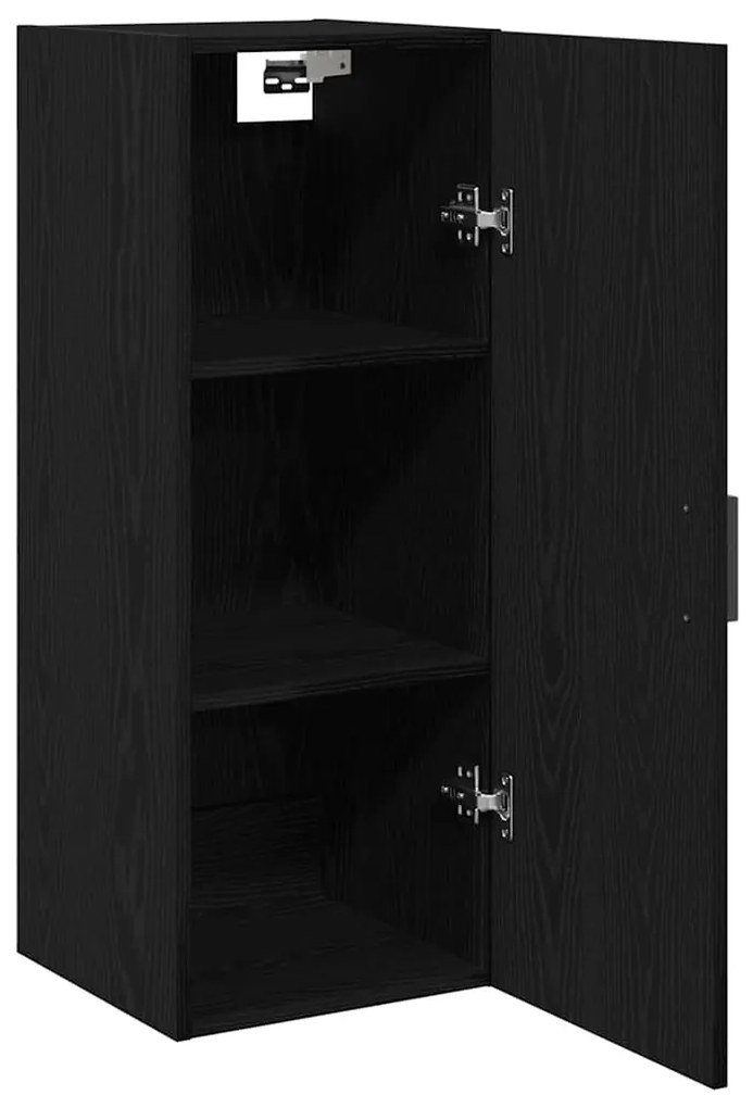 vidaXL Ντουλάπι Τοίχου Μαύρο Δρυς 34,5x34x90 εκ. από Τεχνητό Ξύλο