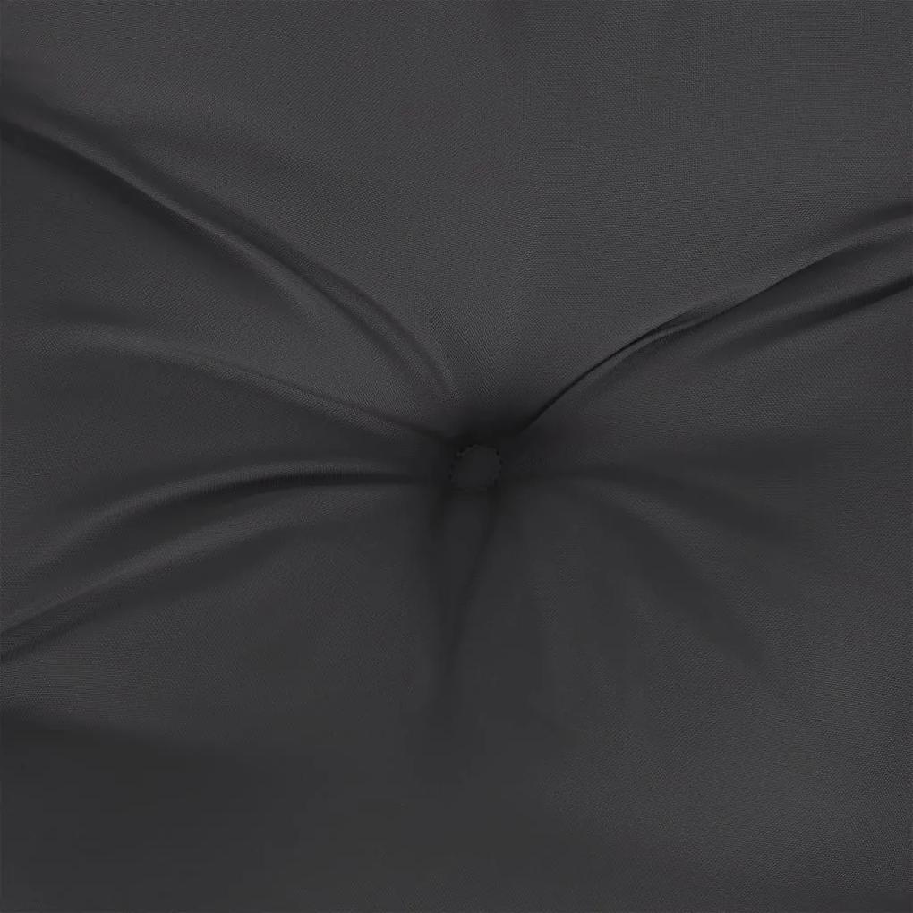 Μαξιλάρα Δαπέδου / Παλέτας Μαύρη 60x61,5x10 εκ. Βαμβακερή - Μαύρο
