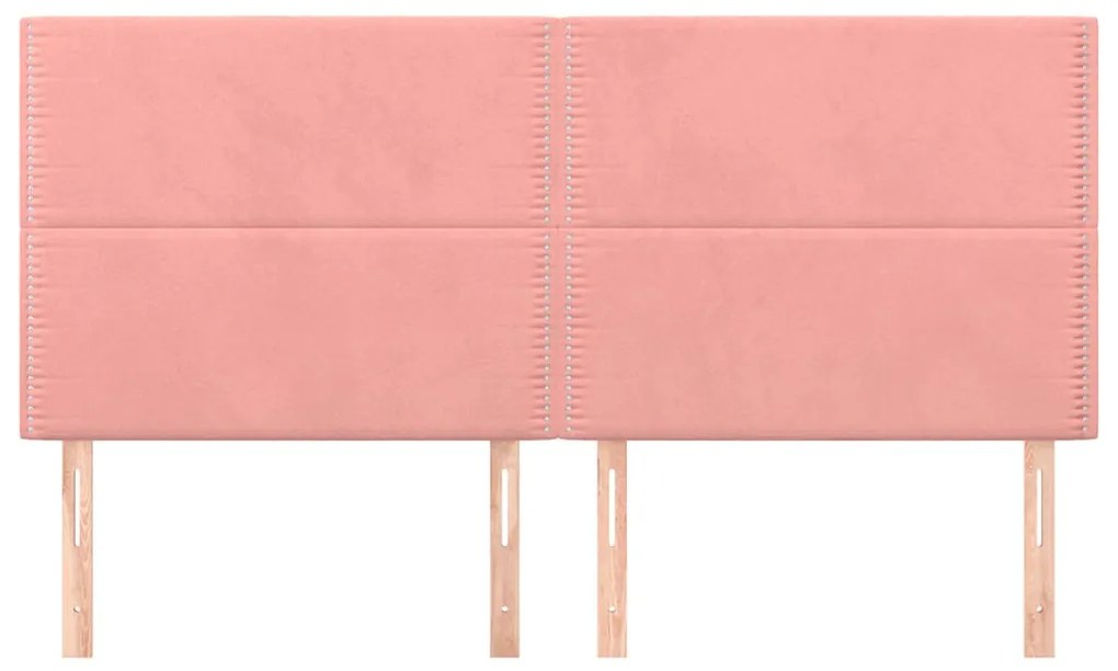 vidaXL Κεφαλάρι Ροζ Βελούδινο 200x5x118/128 εκ.