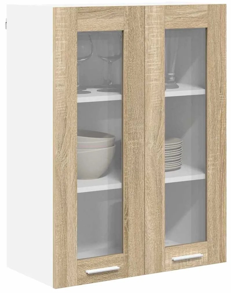 vidaXL Κρεμαστό ντουλάπι με αποθήκευση Δρύς Sonoma 60 x 31 x 80 εκ.