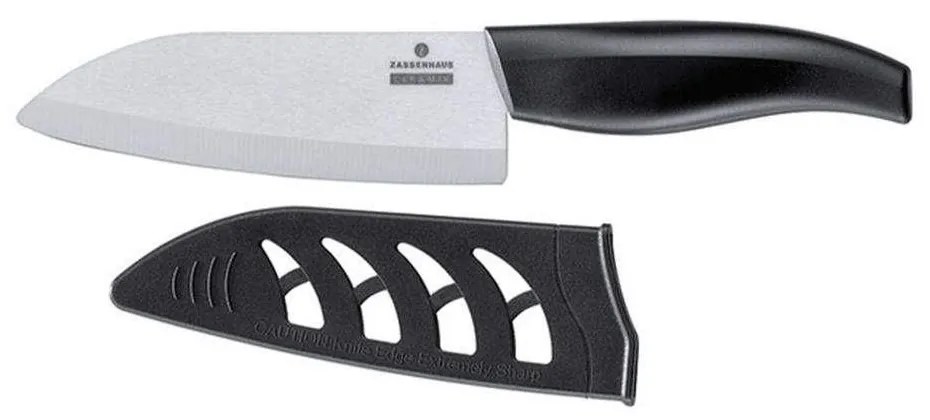 Μαχαίρι Santoku Ceraplus 73070255 14cm Silver-Black Zassenhaus Ceramic