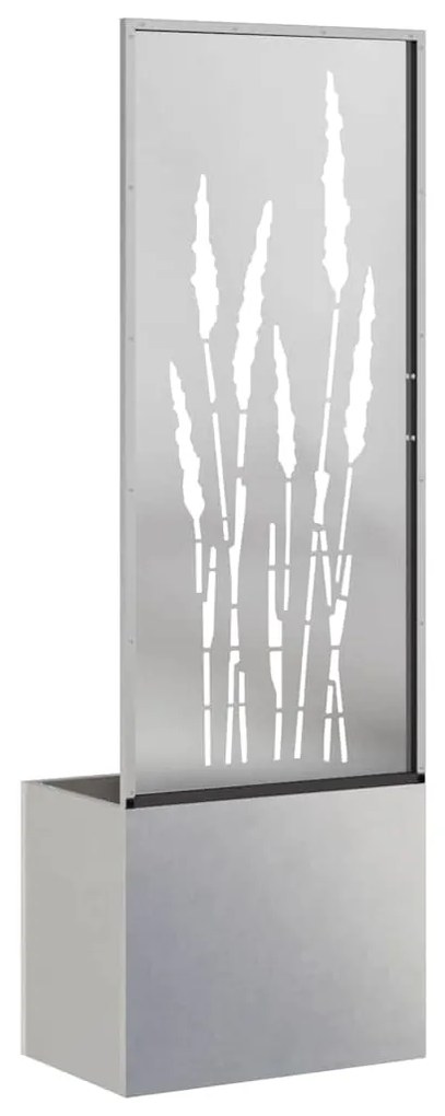 vidaXL Οθόνη Ιδιωτικότητας Κήπου Ασημί 50 x 140 cm Ανοξείδωτο ατσάλι