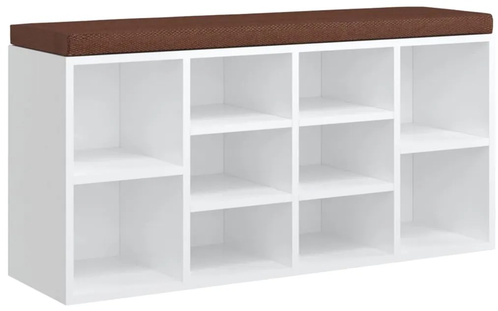 vidaXL Παπουτσοθήκη Γυαλιστερό Λευκό 70x36x60 εκ. Επεξεργασμένο Ξύλο