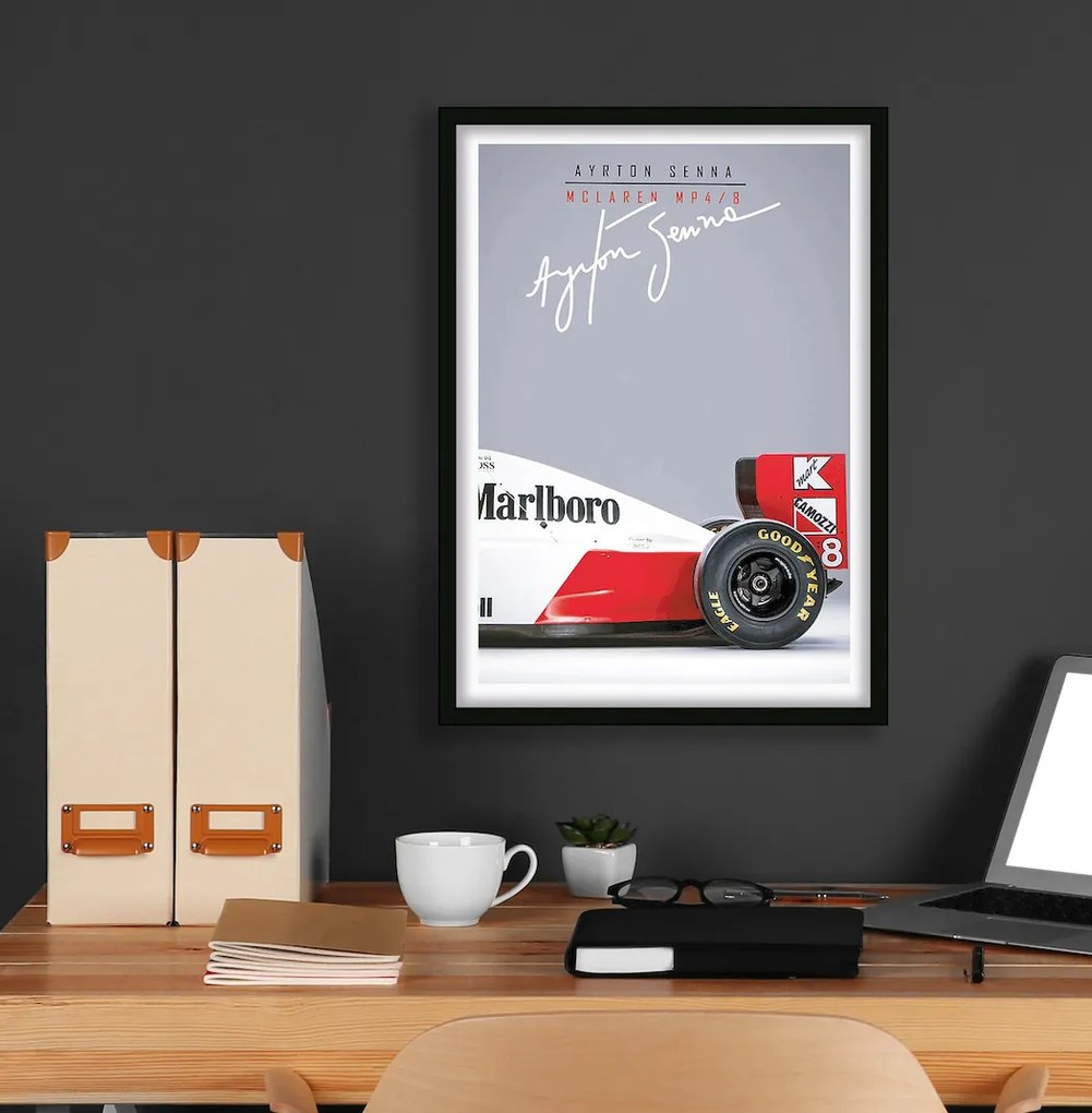 Πόστερ &amp; Κάδρο Ayrton Senna  F003 21x30cm Εκτύπωση Πόστερ (χωρίς κάδρο)