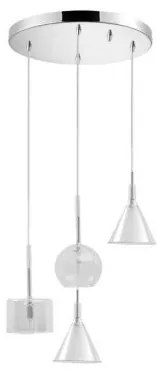 Κρεμαστό Φωτιστικό Ροζέτα 4xG9 Γυαλί Luma Lighting-114-01047-09-clear-Διάφανο 114-01047-09-clear