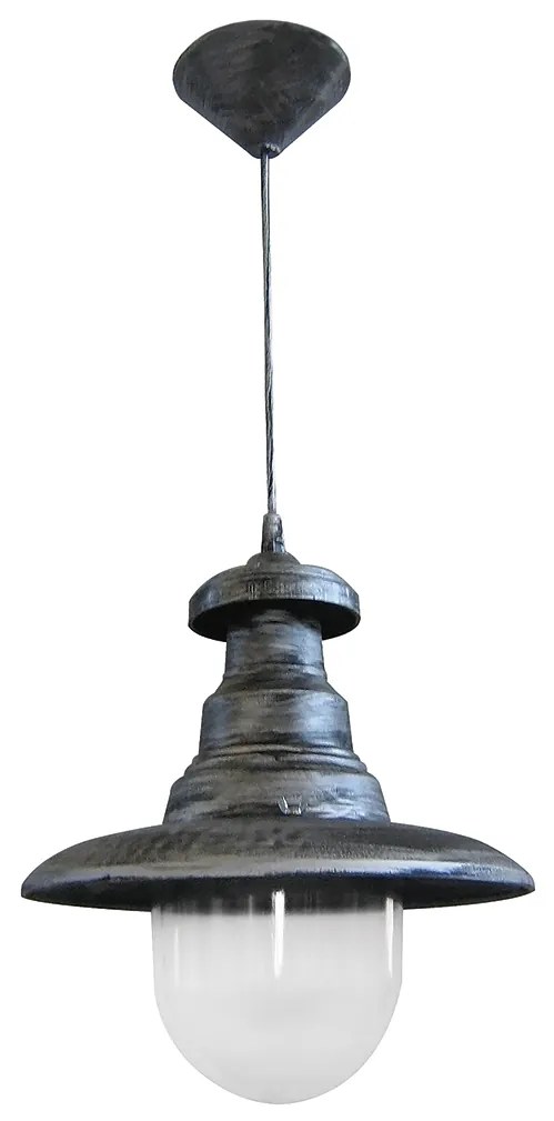 Φωτιστικό Οροφής Μονόφωτο Heronia Pyrofani 26-0028 Silver