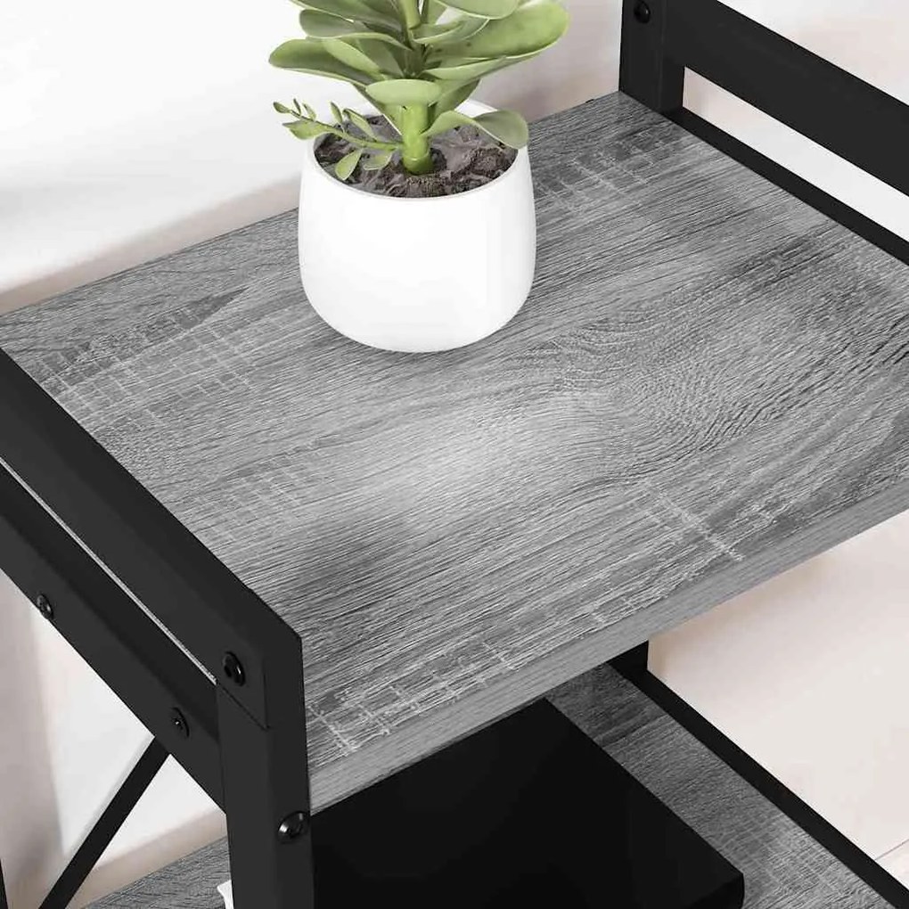 vidaXL Ράφι Βιβλίων Γκρι sonoma 60 x 30 x 85 cm Επεξεργασμένο ξύλο