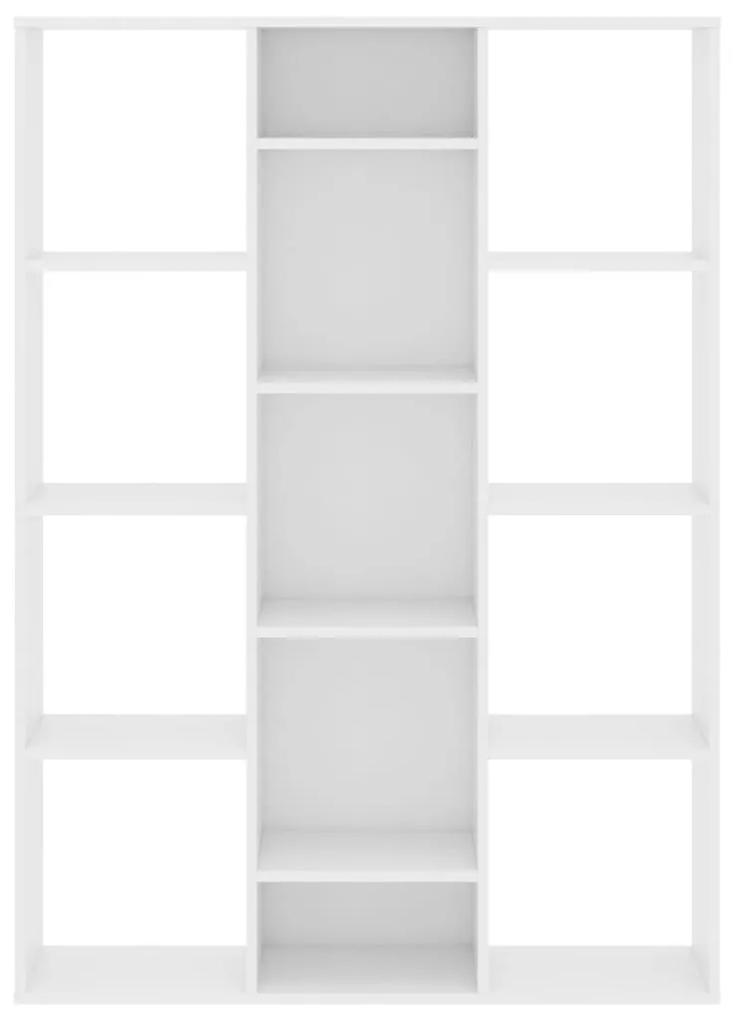 vidaXL Διαχωριστικό/Βιβλιοθήκη Λευκό 100x24x140 εκ. από Μοριοσανίδα