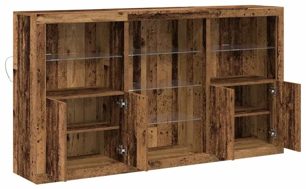 vidaXL Πλαϊνό γραφείο Παλαιό ξύλο 181.5 x 37 x 100 εκ