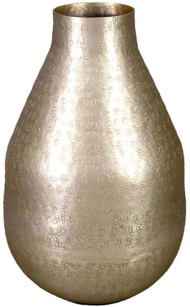 Βάζο Dahlia 021148 21x21x34cm Champagne Αλουμίνιο