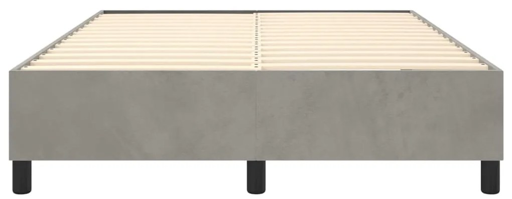 vidaXL Σκελετός Κρεβατιού με Ελατήρια Αν. Γκρι 140x200 εκ. Βελούδινο