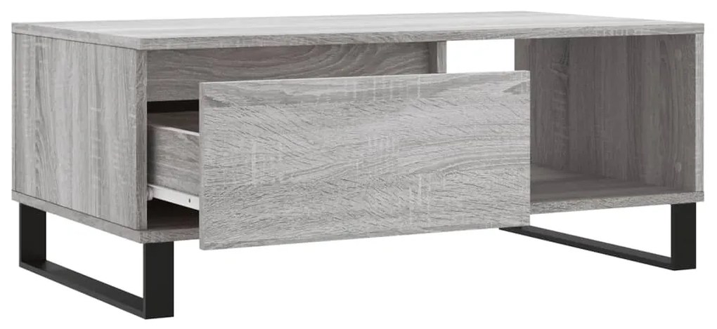vidaXL Τραπεζάκι Σαλονιού Γκρι Sonoma 90x50x36,5εκ. Επεξεργασμένο Ξύλο