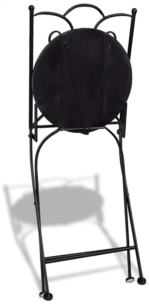 vidaXL Καρέκλες Bistro Πτυσσόμενες 2 τεμ. Τερακότα / Λευκό Κεραμικές