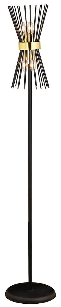 Φωτιστικό Δαπέδου SEC Μαύρο/Χρυσό Μέταλλο 30x173cm - ART-14780056