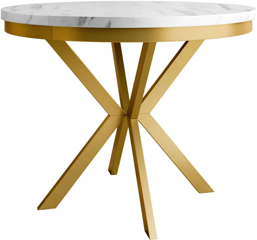 Τραπέζι Edder III 90 επεκτεινόμενο-Λευκό Μάρμαρο