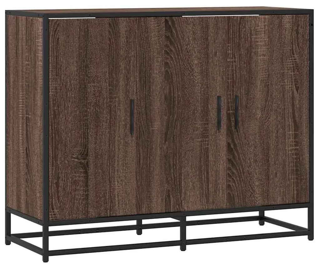 Sideboard καφέ δρυς 94x35x76 cm Κατασκευασμένο ξύλο - Καφέ