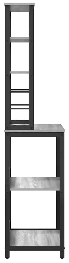 vidaXL Ράφι Κουζίνας Γκρίζο Σονομα 60 x 40 x 168 εκ Επεξεργασμένο ξύλο