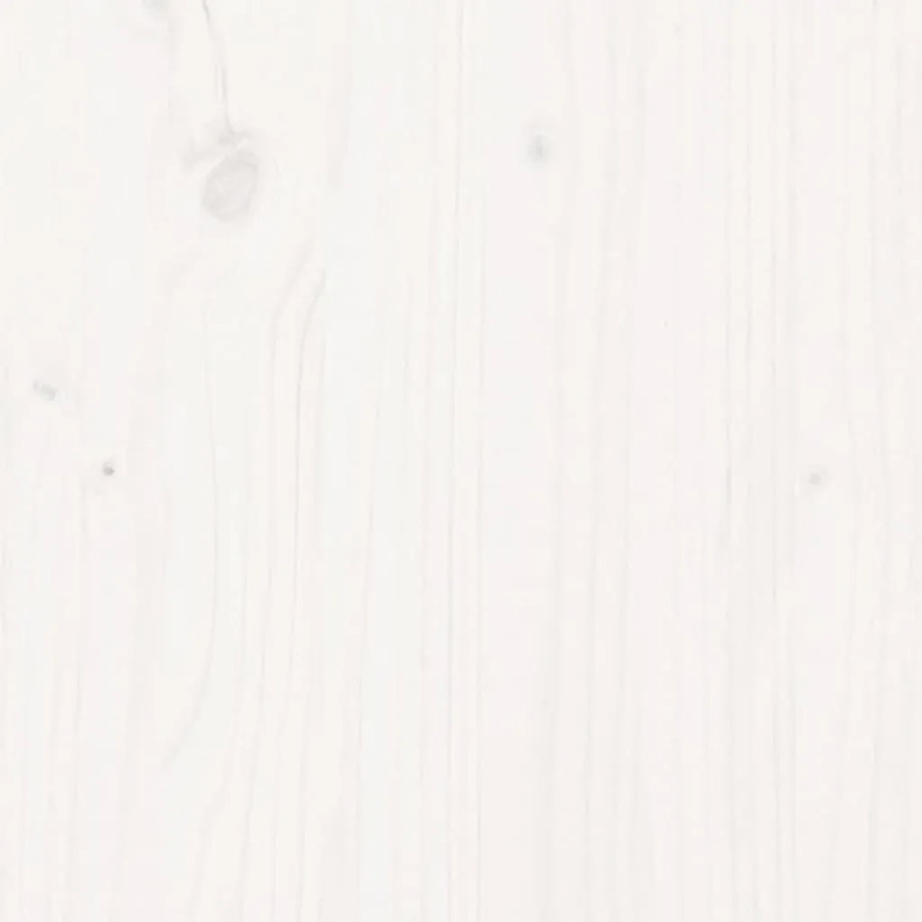 vidaXL Μπουφές με Συρτάρια Λευκός 111x34x60 εκ. από Μασίφ Ξύλο Πεύκου