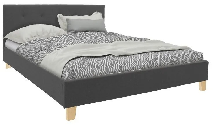 Κρεβάτι Mago (Για Στρώμα 140x200cm) 006-000054 147x214x88cm Anthracite Ημίδιπλο