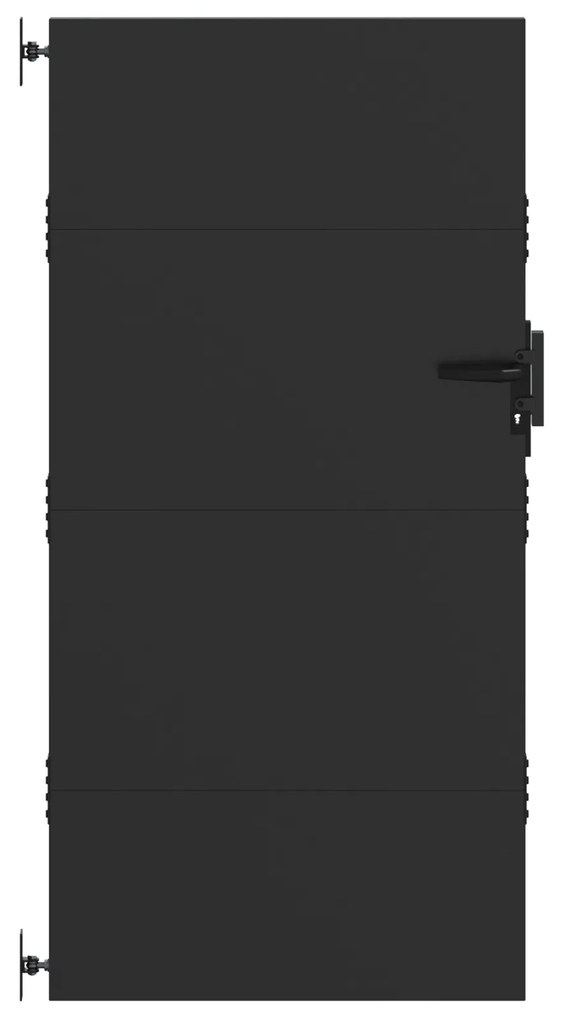vidaXL Πύλη Κήπου Μαύρο 105 x 175 cm Ατσάλι με Επικάλυψη Πούδρας