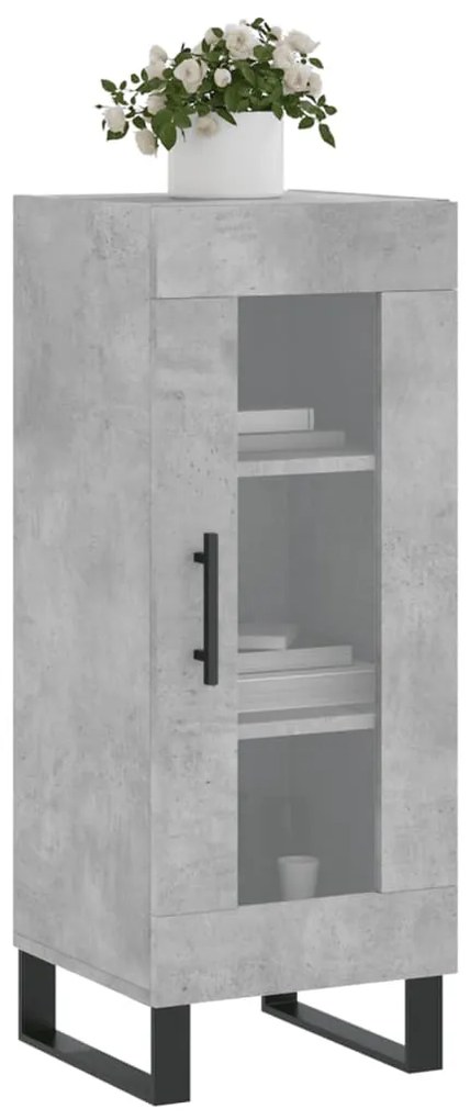 vidaXL Ντουλάπι Γκρι Σκυροδέματος 34,5x34x90 εκ. Επεξεργασμένο Ξύλο