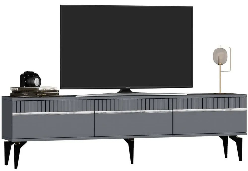Έπιπλο Τηλεόρασης Defne 475OLV2902 180x29,6x44,6cm Anthracite-Silver
