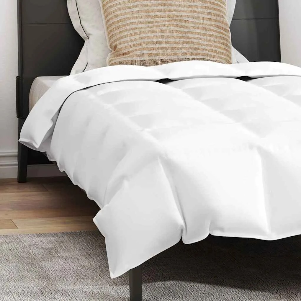 vidaXL Σετ Παπλωμάτων με μαξιλάρι 2 pcs Λευκό 140 x 200 cm Πούπουλο