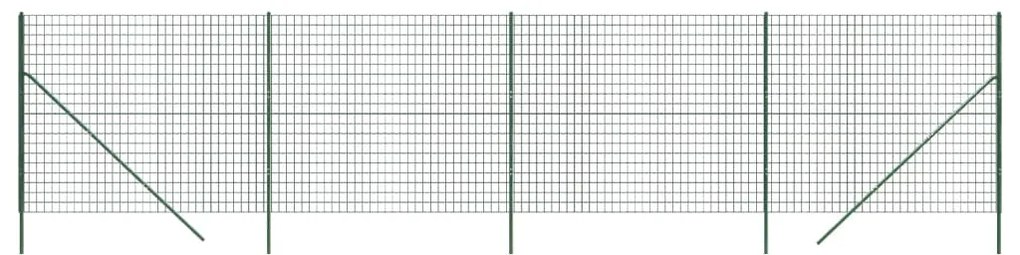 vidaXL Συρματόπλεγμα Περίφραξης Πράσινο 1,4x10 μ. Γαλβανισμένο Ατσάλι