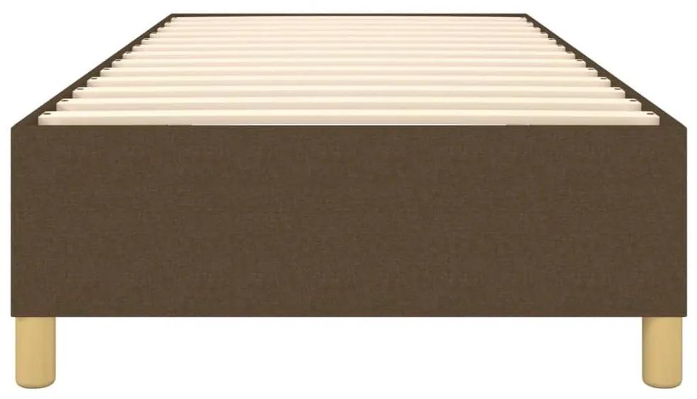 Πλαίσιο Κρεβατιού Boxspring Σκούρο Καφέ 90x190 εκ. Υφασμάτινο - Καφέ