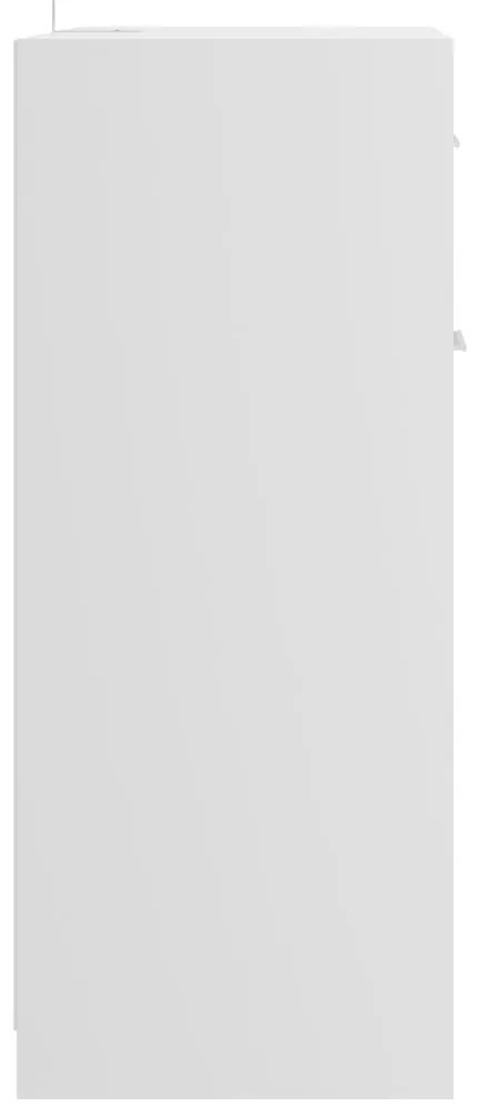 vidaXL Ντουλάπι Μπάνιου Γυαλιστερό Λευκό 60 x 33 x 80 εκ. Επεξ.Ξύλο