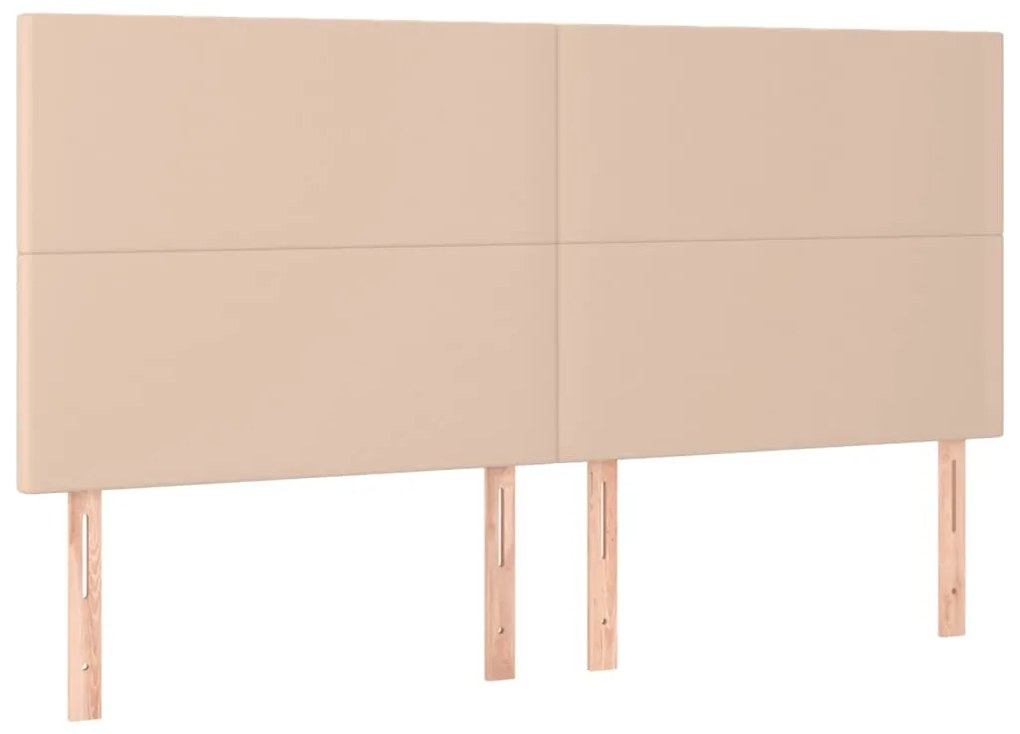 vidaXL Κεφαλάρια Κρεβατιού 4 τεμ. Καπουτσίνο 90x5x78/88 εκ. Συνθ.Δέρμα