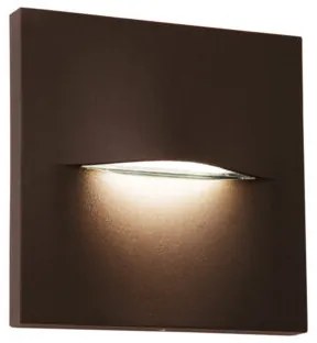 Viokef Απλίκα Εξωτερικού Χώρου LED 3W 170lm 3000Κ Y14 x 3 x L14cm Αλουμινίου Square Vita IP65 Καφέ Σκουριάς 4298401