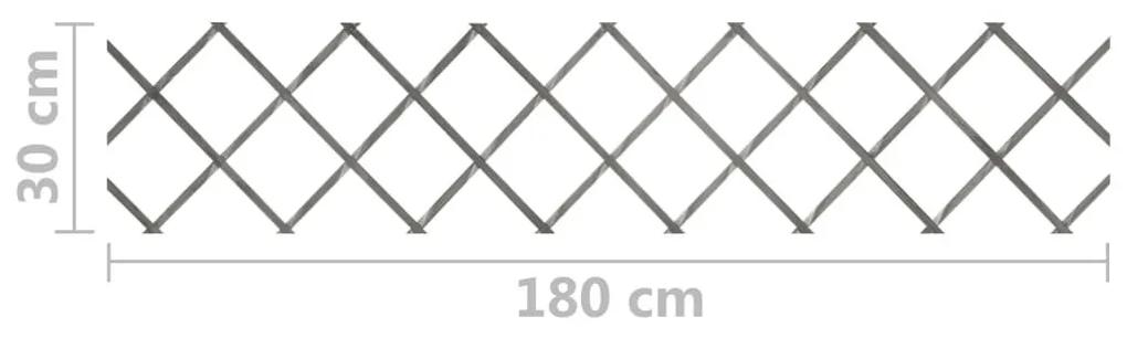 Καφασωτό Φράχτης 5 τεμ. Γκρι 180 x 30 εκ. από Μασίφ Ξύλο Ελάτης - Γκρι