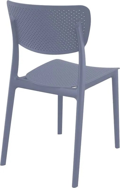Καρέκλα Πολυπροπυλενίου Lucy Dark Grey 45Χ53Χ82εκ.