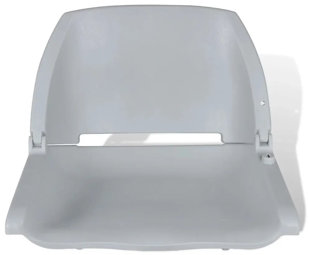 vidaXL Καθίσματα Σκάφους 2 τεμ. με Αναδιπλούμ. Πλάτη Γκρι 41x51x48 εκ.