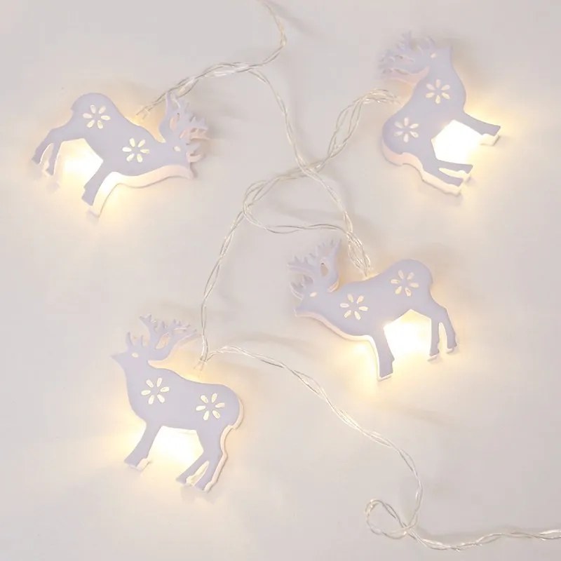 LED λαμπάκια σε σειρά Metal reindeer  (10 τεμάχια)