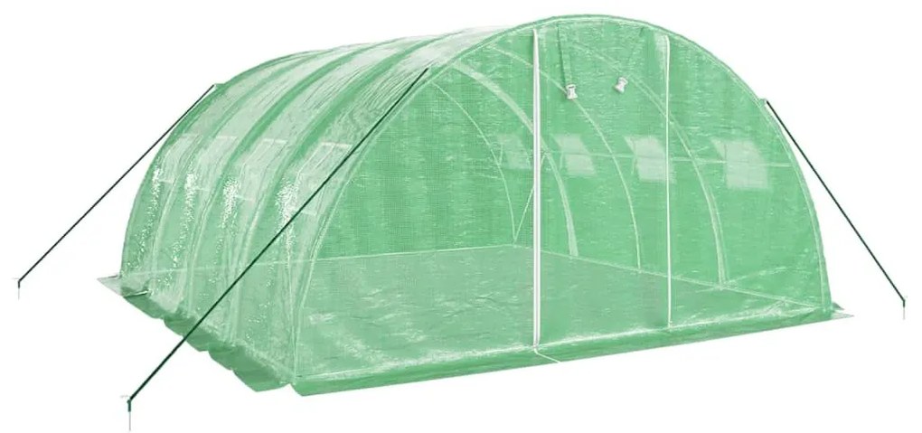 Θερμοκήπιο Πράσινο 16 μ² 4 x 4 x 2 μ. με Ατσάλινο Πλαίσιο - Πράσινο