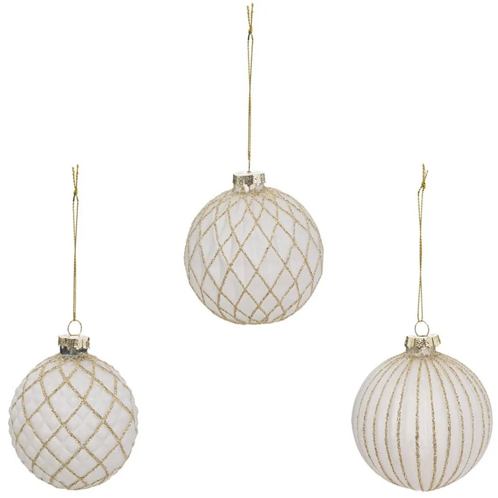 Χριστουγεννιάτικες Μπάλες (Σετ 3τμχ) A-S Glass Balls 184582