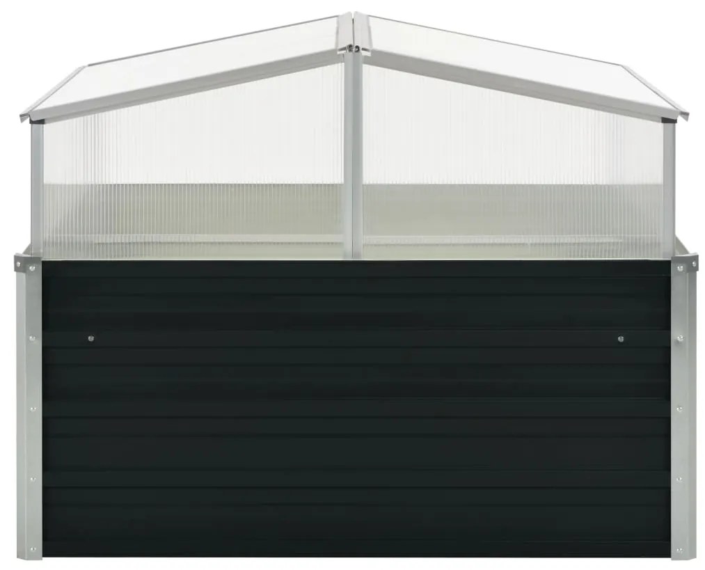 vidaXL Θερμοκήπιο Σπορείο Ανθρακί 100x100x77 εκ. Γαλβανισμένος Χάλυβας