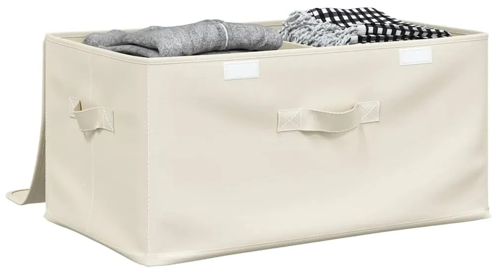 vidaXL Κουτιά Αποθήκευσης 2 τεμ. Κρεμ 43 x 34 x 23 εκ. Υφασμάτινα