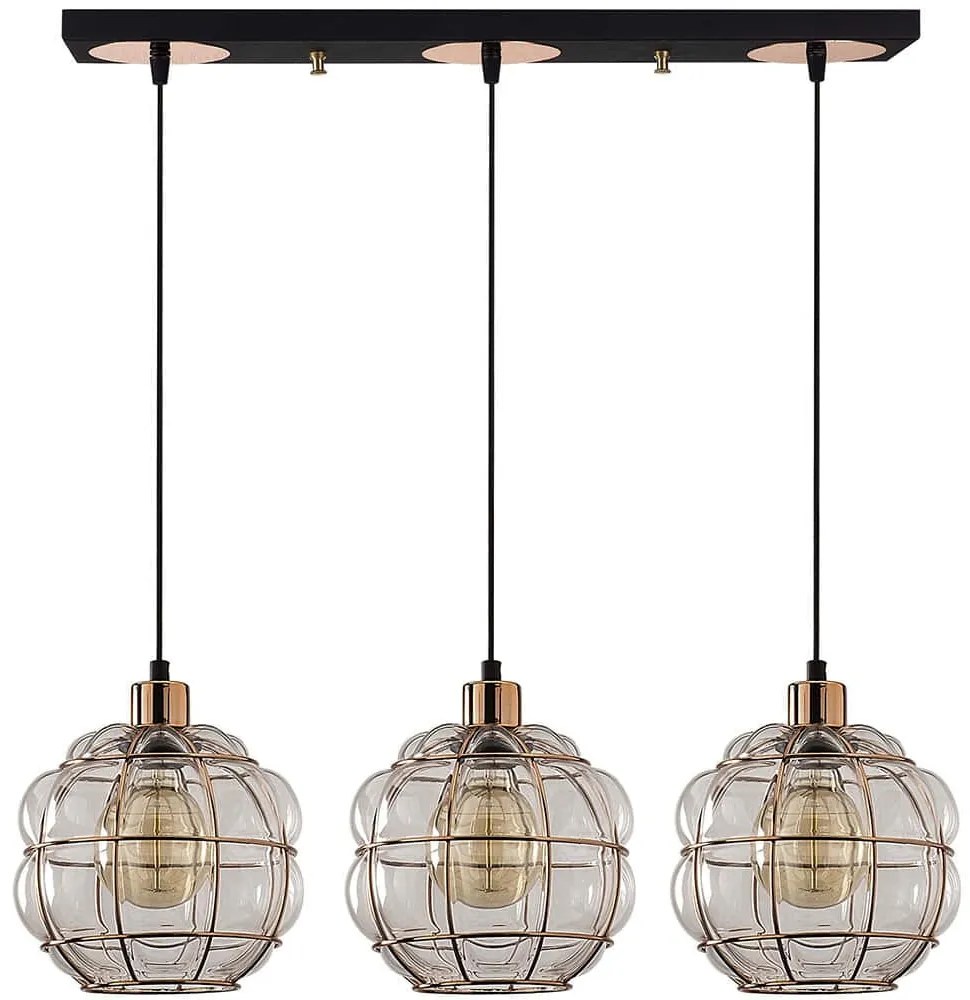 Φωτιστικό Οροφής - Ράγα Safderun 521SHN3322 73x23x111cm 3xE27 40W Copper Opviq