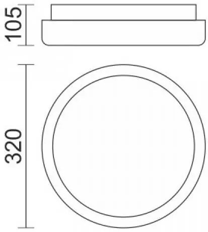 Πλαφονιέρα οροφής Ring Α LED-15W